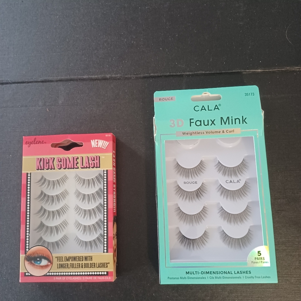 9 pair of eyelashes 4 CALA Faux Mink 5 eyelene Kick Some Lash.